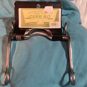 Stainless Steel Curb Bit with Silver Trim